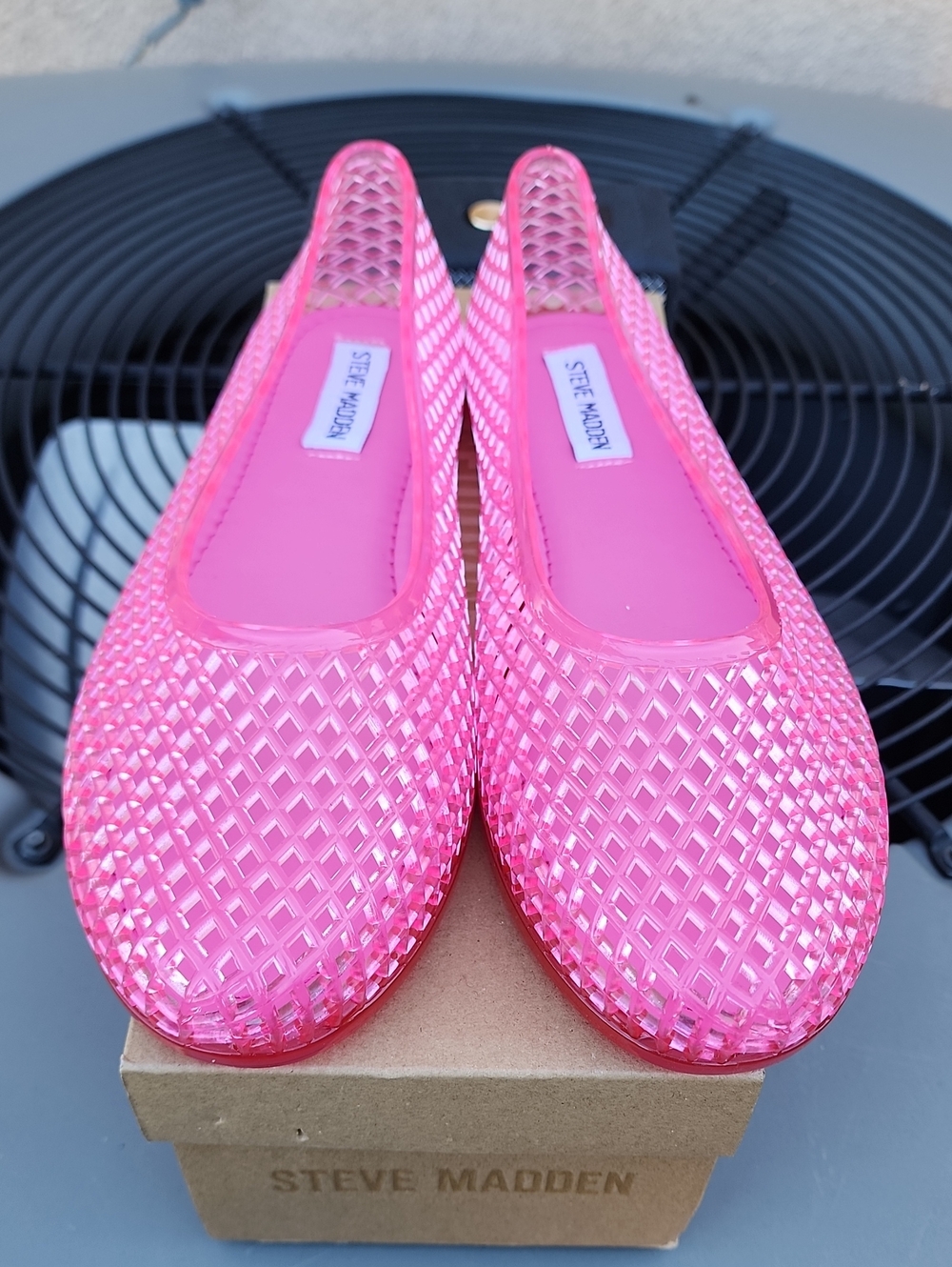 New Steve Madden Gyzmo Pink Jelly Ballet Flats, Sz. 9